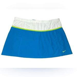 Nike Athletic Skort Tennis Golf Skirt Built in Shorts Blue White size XL